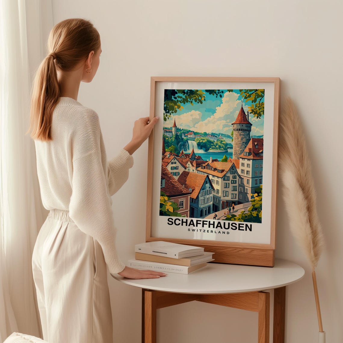 Schaffhausen Print Switzerland Poster Travel Wall Art Cityscape Print Scenic Art Historic Decor Swiss Landscape Travel Poster - Image 2