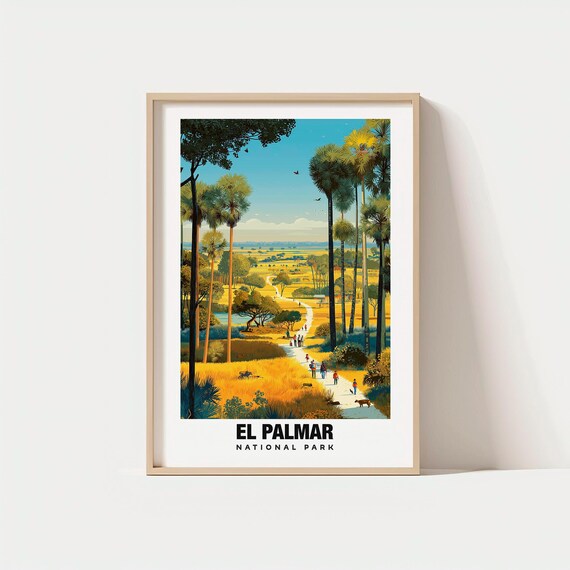 Parque Nacional El Palmar Print Argentina Poster Travel Wall Art Scenic Nature Decor Palm Trees Wildlife View Tropical Tourism