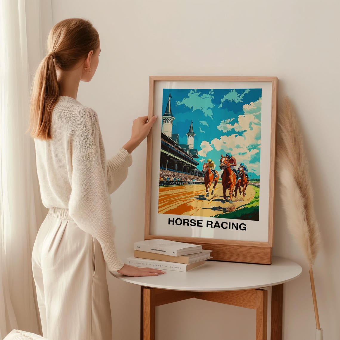 Horse Racing Travel Print Leisure Sports Horse Racing Travel Gift Poster Birthday Present Horse Racing Art - Image 2