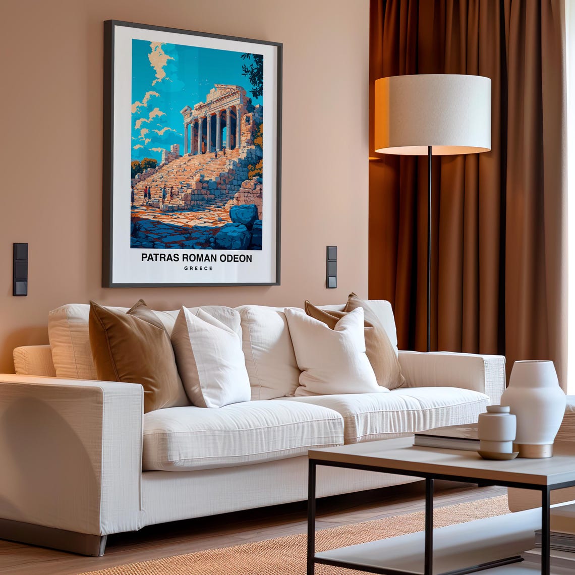 Patras Roman Odeon Travel Print Wall Art Patras Greece City Print Patras Roman Odeon Travel Gift Patras Roman Odeon Poster Travel Gift - Image 4