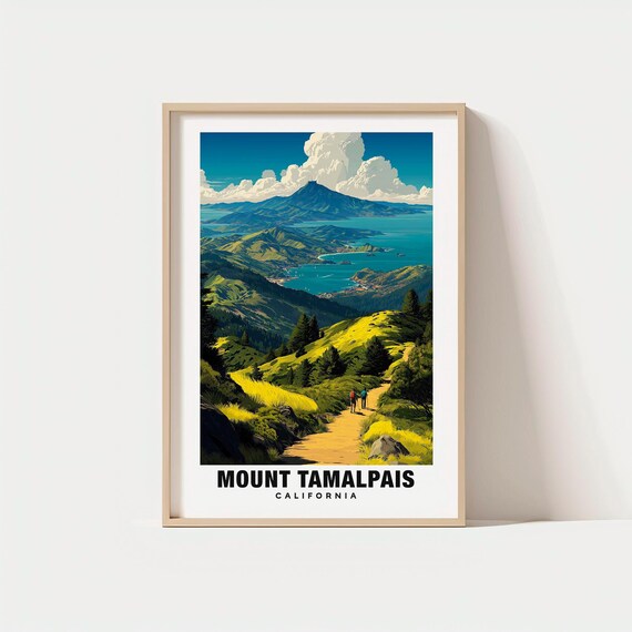 Mount Tamalpais California Hiking Trail Bay View Nature Poster