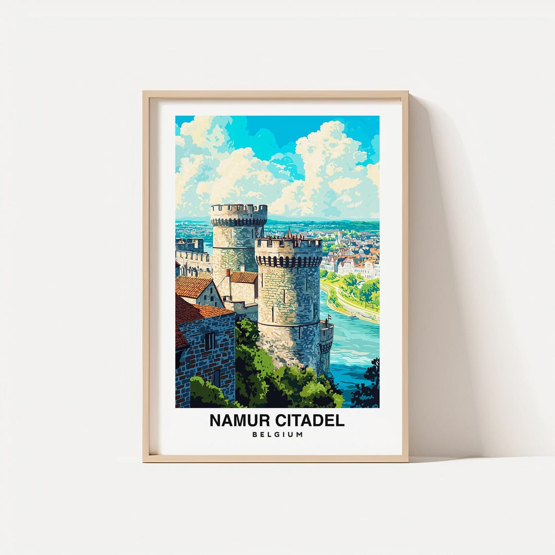 Namur Citadel Travel Print Wall Art Namur Belgium City Print Namur Citadel Travel Gift Namur Citadel Poster Wall Art
