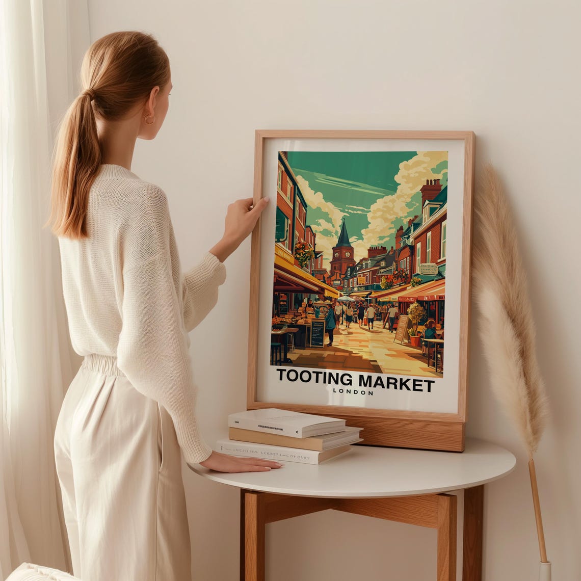 Tooting Market Print London Poster Travel Wall Art Market Print Uk Poster Urban Art Scenic Decor Street Print Travel Poster - Image 2