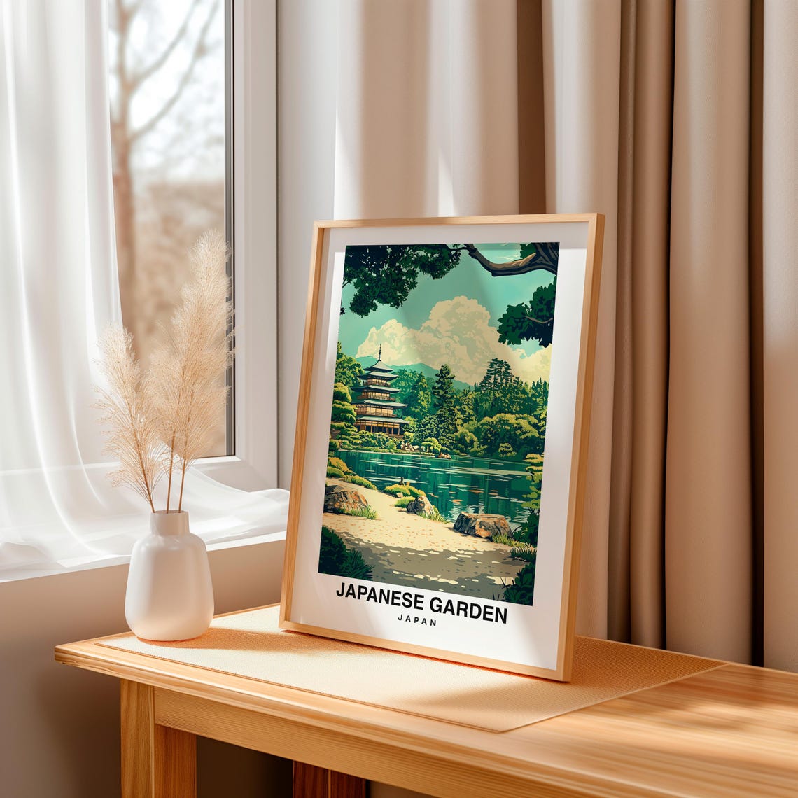 Japanese Garden Travel Print Wall Art Hasselt Belgium City Print Japanese Garden Travel Gift Japanese Garden Poster - Image 3