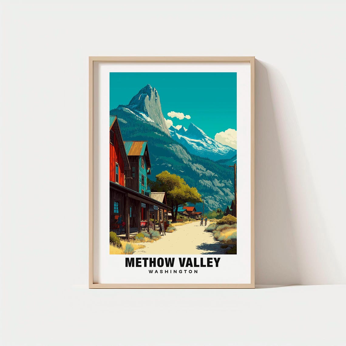 Methow Valley Washington Old West Main Street Mountain Peaks Poster