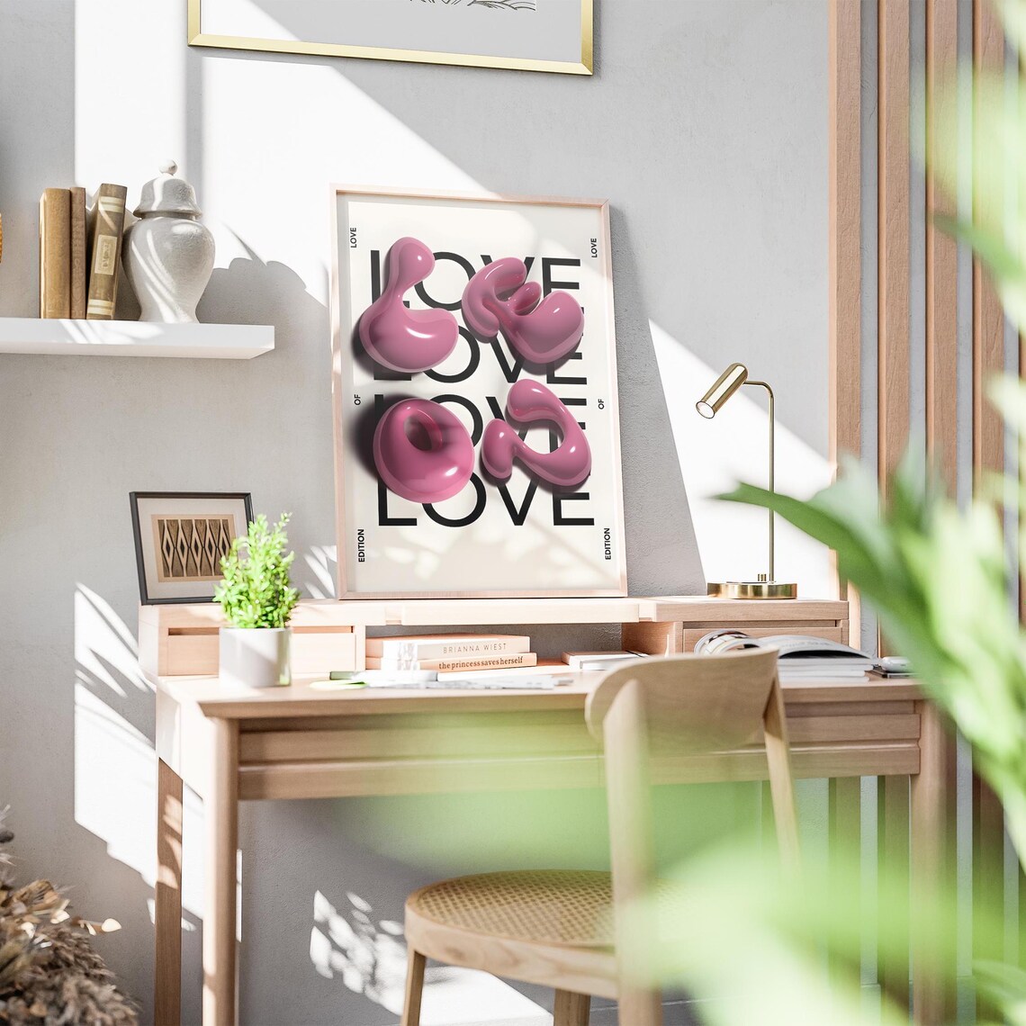 Love Art Print Edition Of Love Typography Contemporary Love Decor Statement Piece Modern Graphic Art Statement Wall Decor Home Decor - Image 2