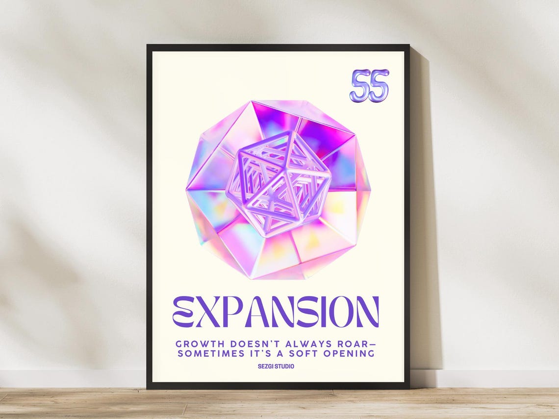 Expansion Wall Art Growth Affirmation Print Pastel Geometric Poster Soft Opening Sezgistudio Spring Collection