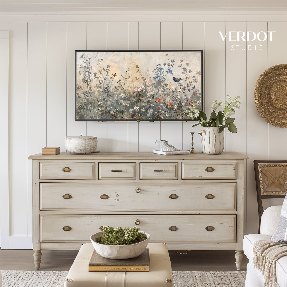 Muted Spring Wildflower Art Print, Vintage Botanical - Image 3