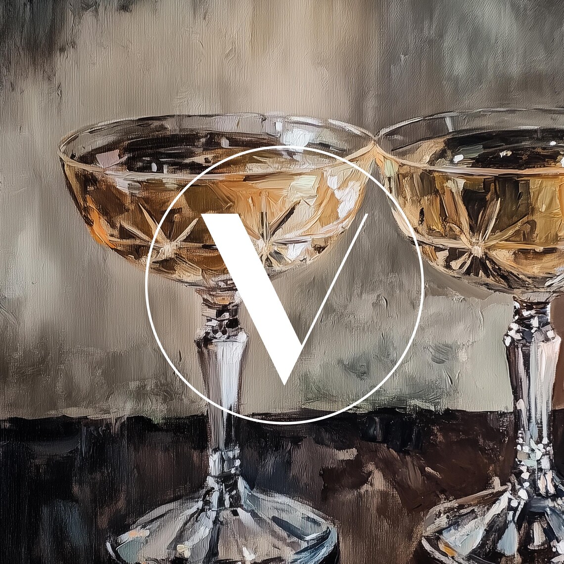 Vintage New Year’s Champagne Still Life, Holiday Decor - Image 3