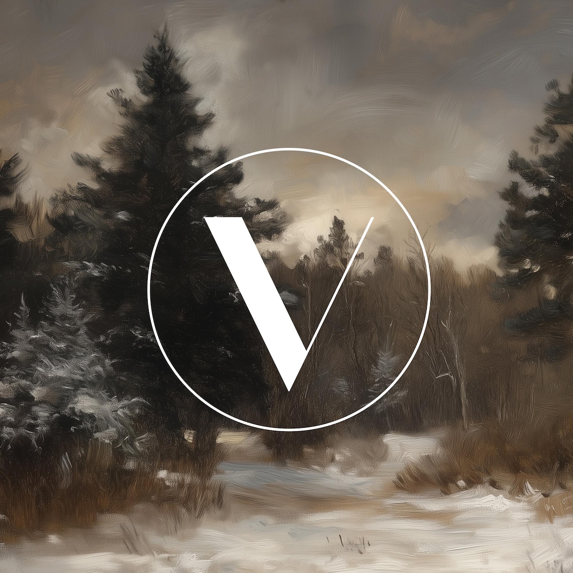 Vintage Northern Winter Landscape Art Print - Image 3