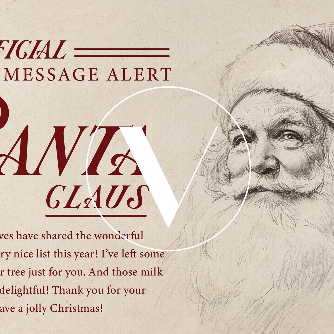 Message From Santa Christmas Day Holiday Art Print - Image 3