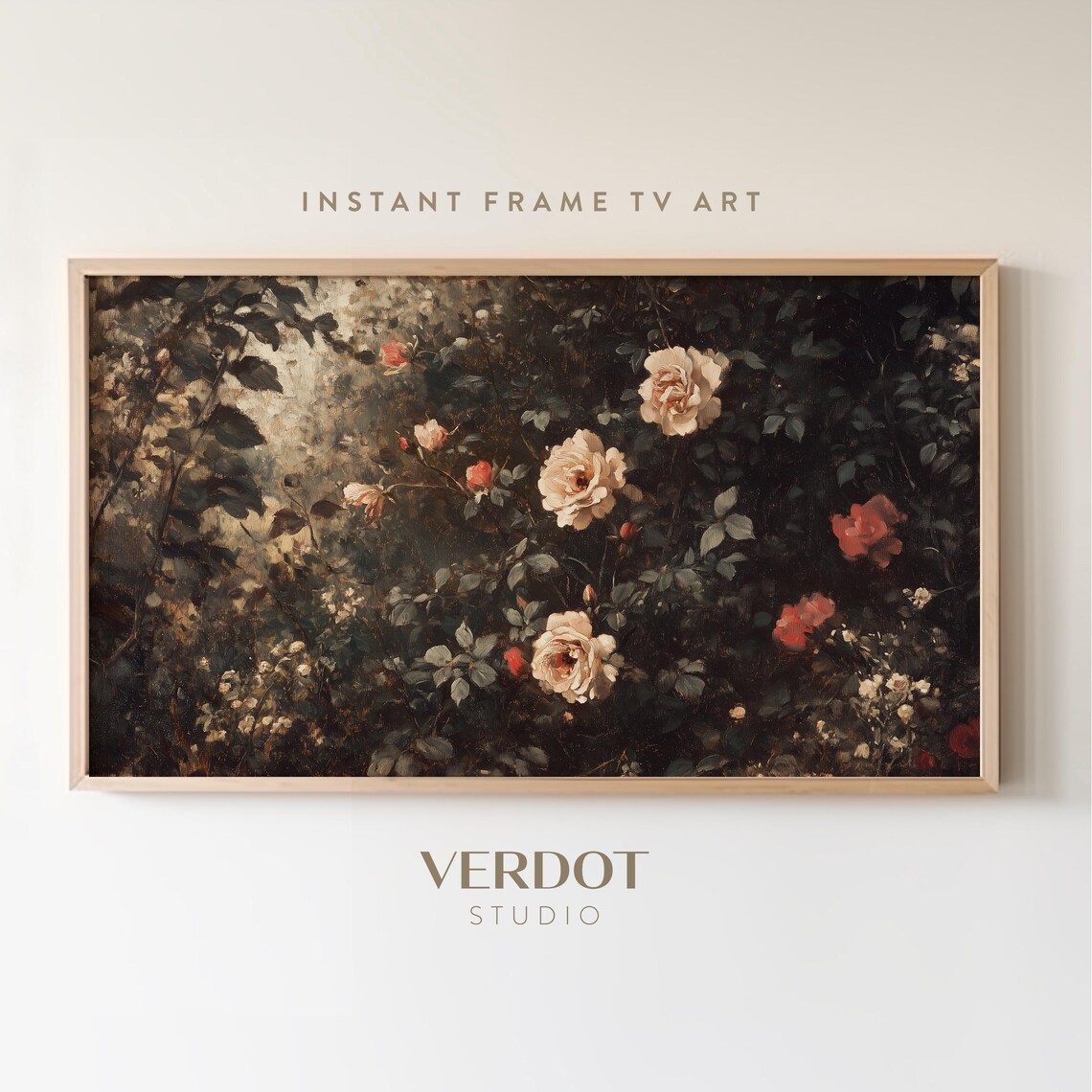 Rose Flower Painting Art Print, Vintage Floral Valentine