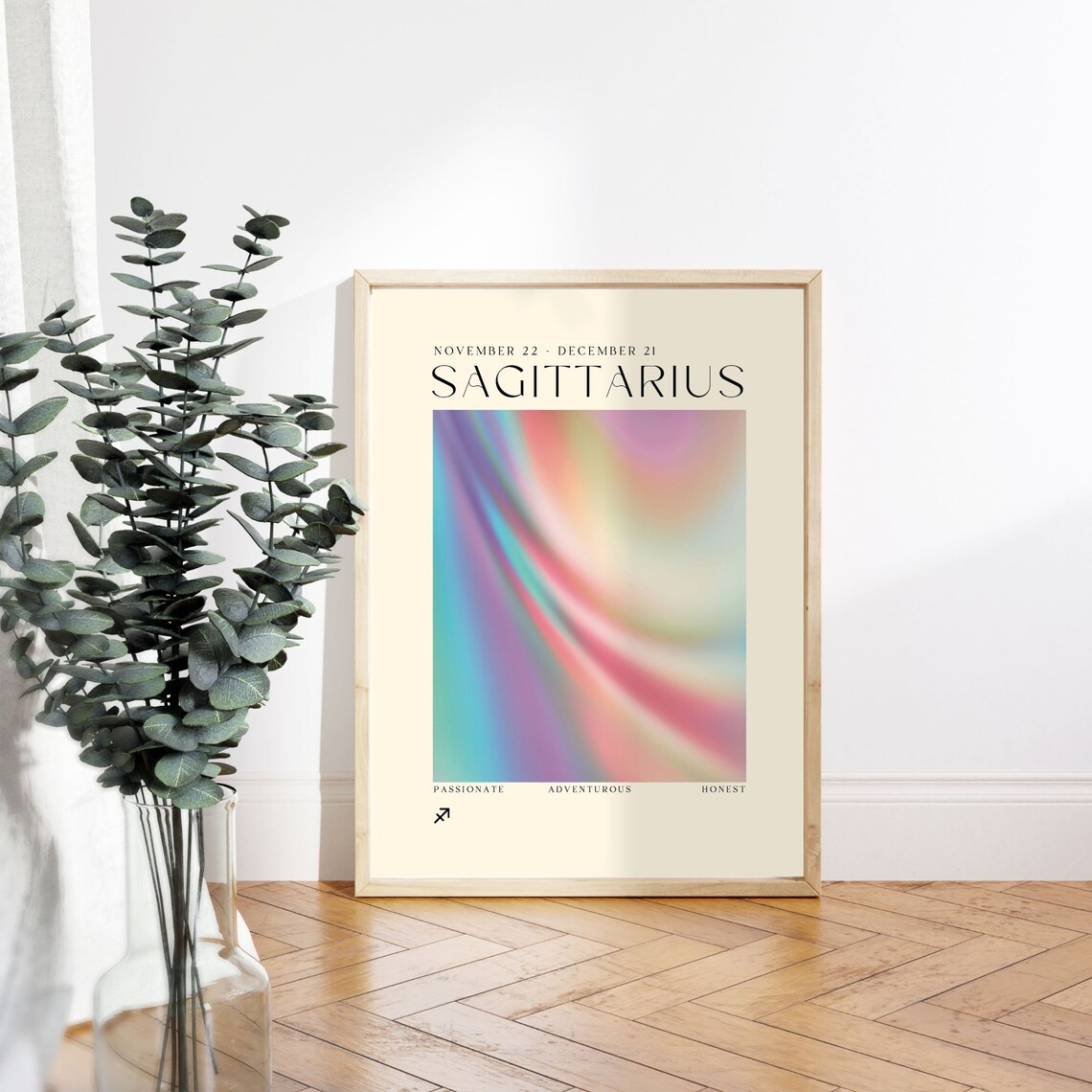 Sagittarius Zodiac Pastel Aura Adventurous Horoscope Art Poster - Image 3