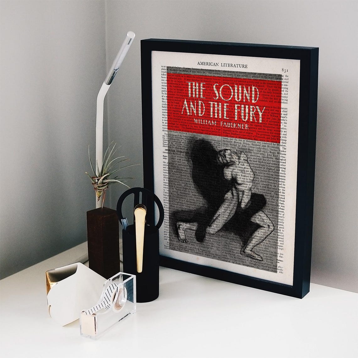 The Sound And The Fury By William Faulkner Instant Print Locally Book Lover Gifts Wall Art Reading Nook Decor Gifts Book Cover - Image 2