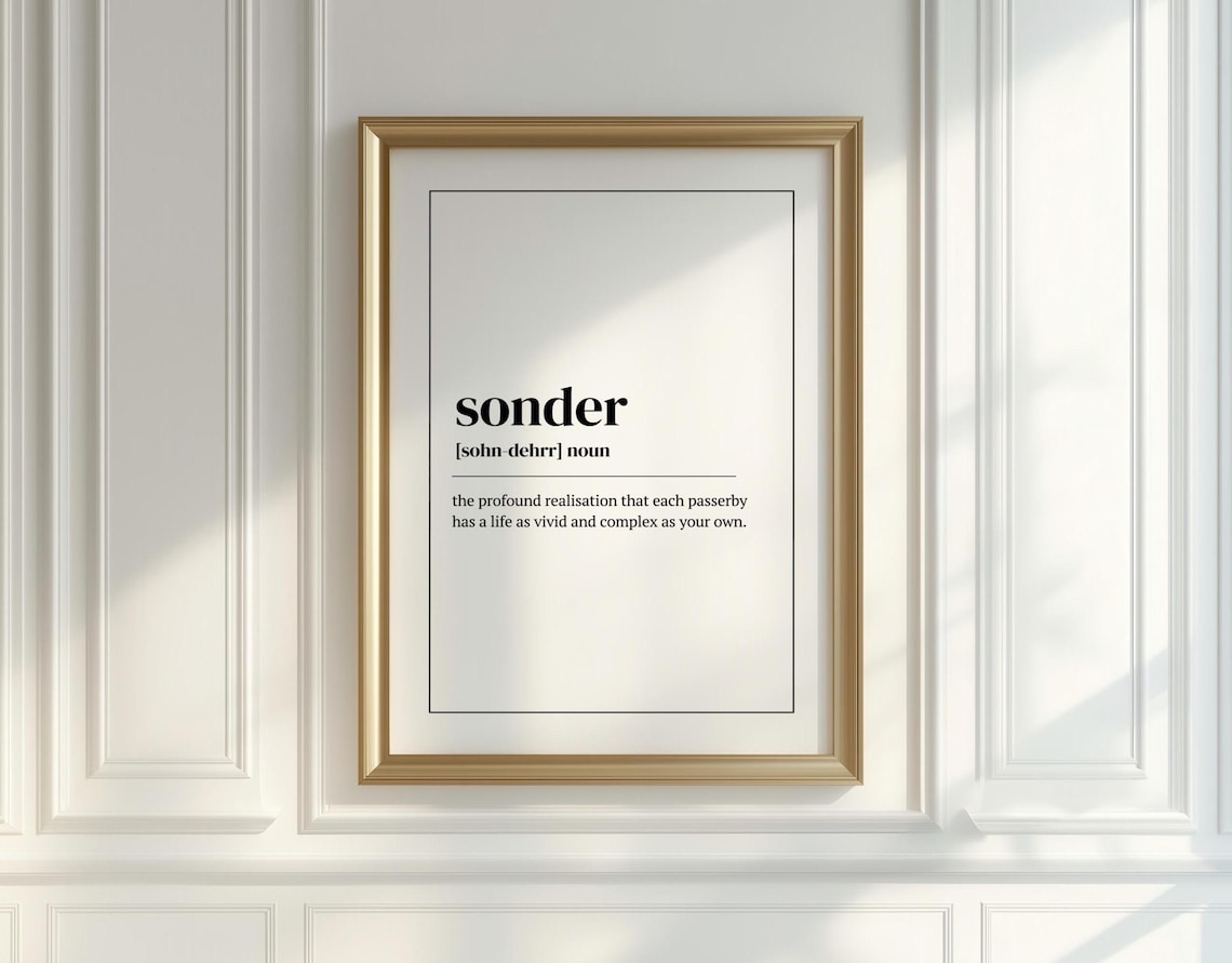 Sonder Definition Typography Quote Art Print