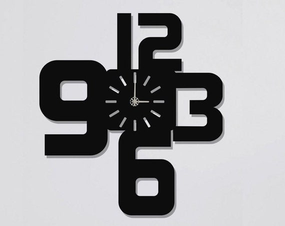 Bold Number Clocks For Wall Wall Clock Modern Metal Wall Clock Large Wall Clock Minimalist Clock Living Room Decor Home Decor