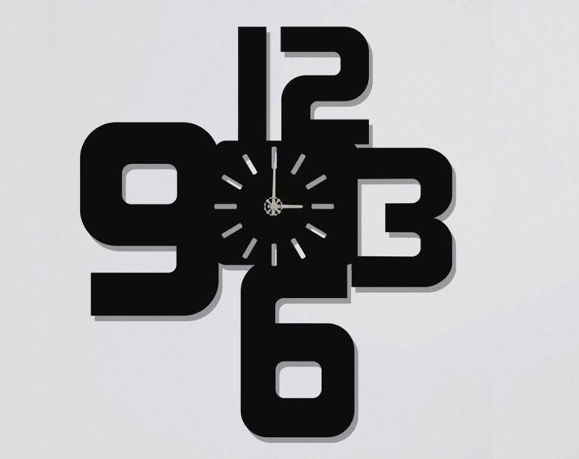Bold Number Clocks For Wall Wall Clock Modern Metal Wall Clock Large Wall Clock Minimalist Clock Living Room Decor Home Decor
