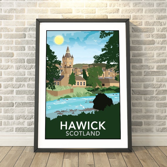 Hawick Scotland Memory Travel Poster