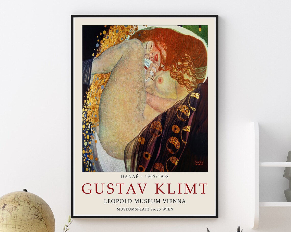 Gustav Klimt Danae Museum Exhibition Art Print Vienna Leopold - Image 3