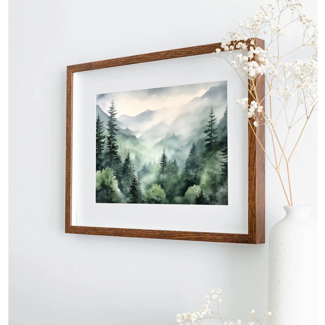 Great Smoky Mountains National Park Watercolor Painting Art Pint Smoky Mountains Poster Watercolor Art Travel Gifts Travel Poster - Image 2