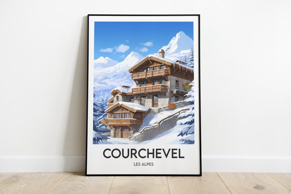 Courchevel Courchevel Travel Poster Illustration Courchevel France Poster