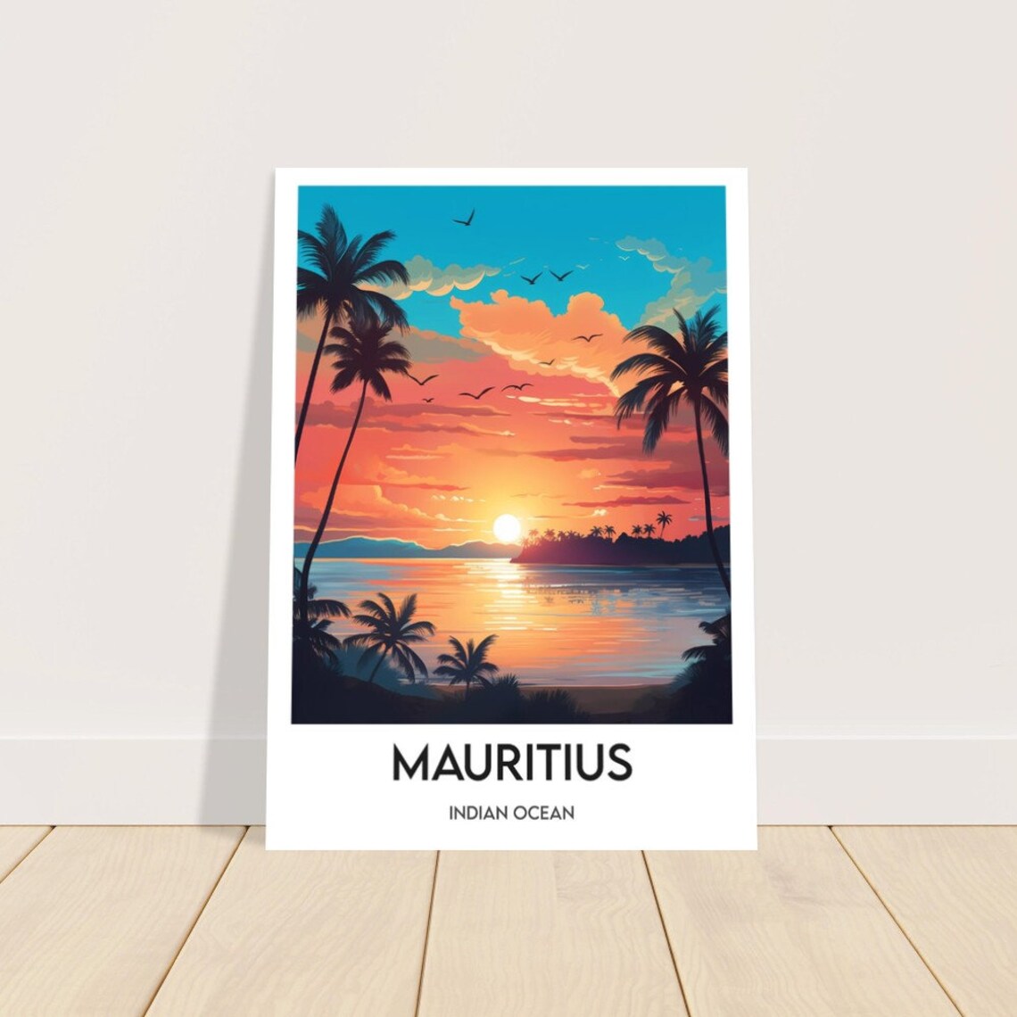 Mauritius Island Minimalist Travel Poster Art Print - Image 2