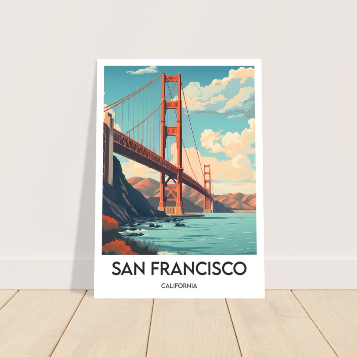 San Francisco Minimalist Travel Poster, California