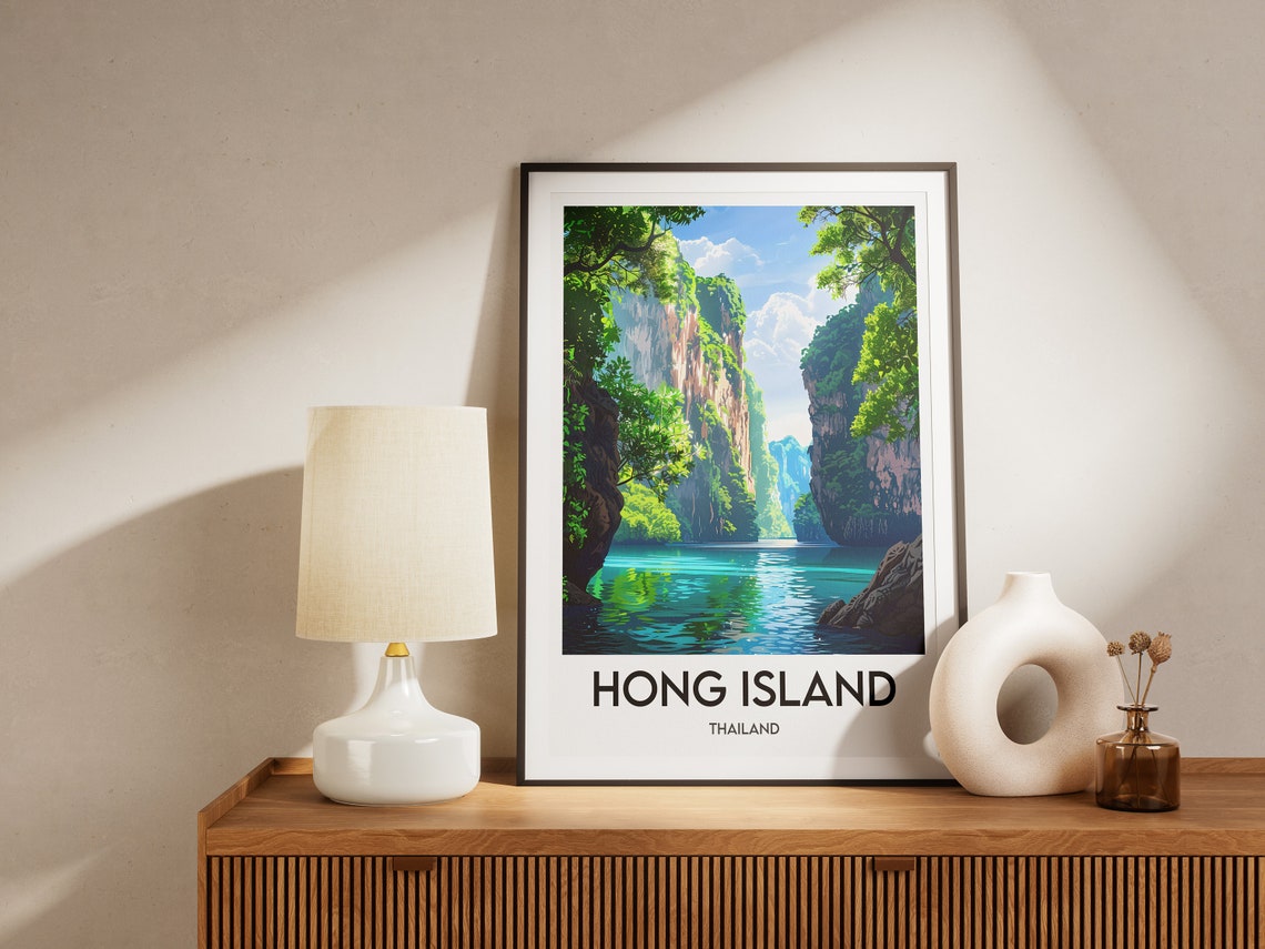 Hong Island Thailand Hidden Lagoon Limestone Karst Bay Poster - Image 2