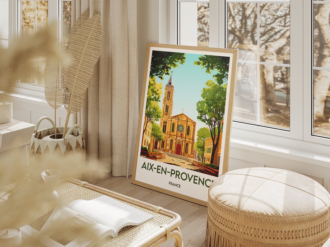 Aix En Provence Minimalist Travel Poster Print - Image 2