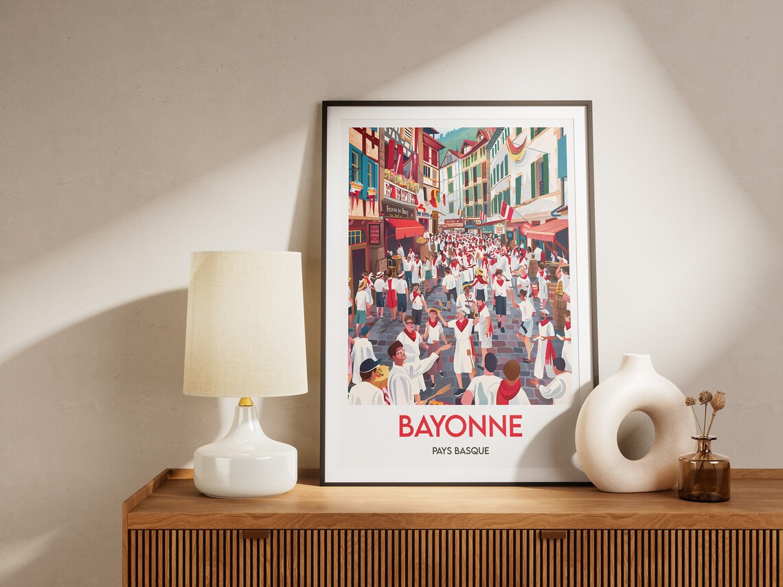 Bayonne Travel Poster, Basque Country Wall Art Print - Image 2