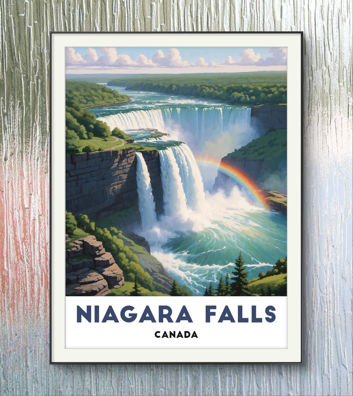 Niagara Falls Poster Majestic Waterfall Landscape Natures Power Art Canada Scenic Decor - Image 4
