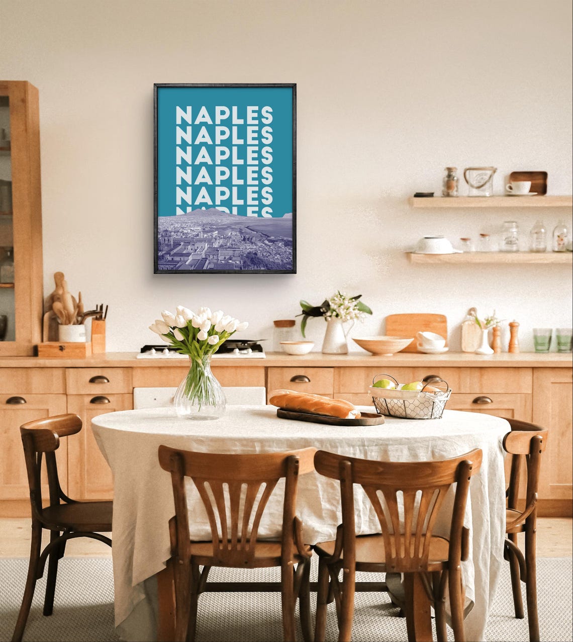 Naples Poster With Bold Typography And Scenic View For Modern Wall Art And Travel Enthusiasts - Image 2
