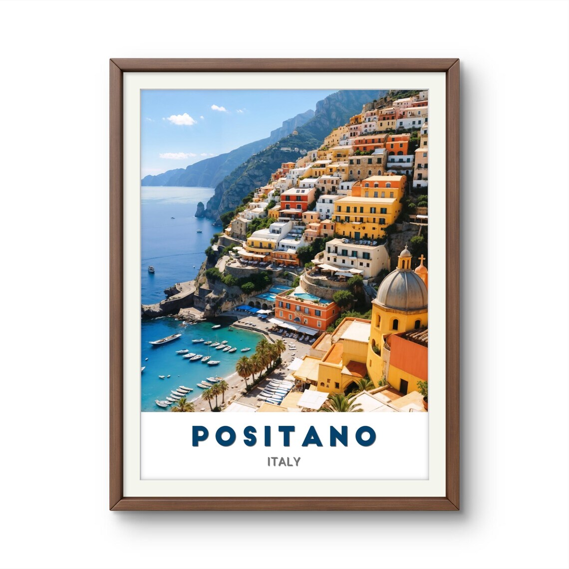 Positano Italy Amalfi Coast Cliffside Village Colorful Travel Poster - Image 2