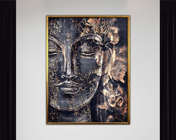 Buddha Canvas Art Spiritual Zen Decor Poster Asian Modern Wall Home Ready To Hang Artwork