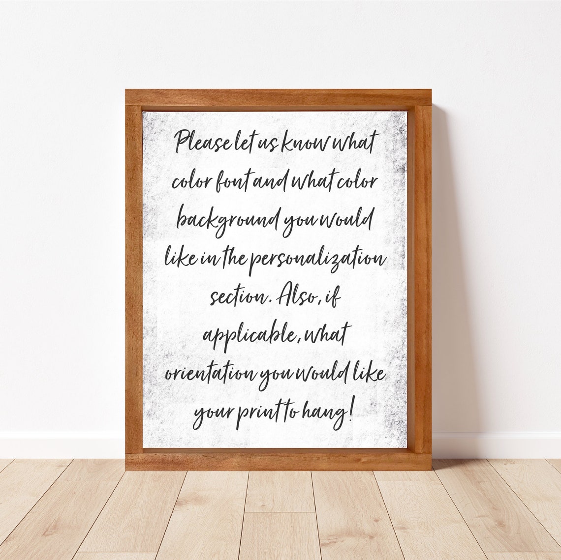 Personalize Any Words Custom Quote Script Sign Faux Grunge Poster - Image 3