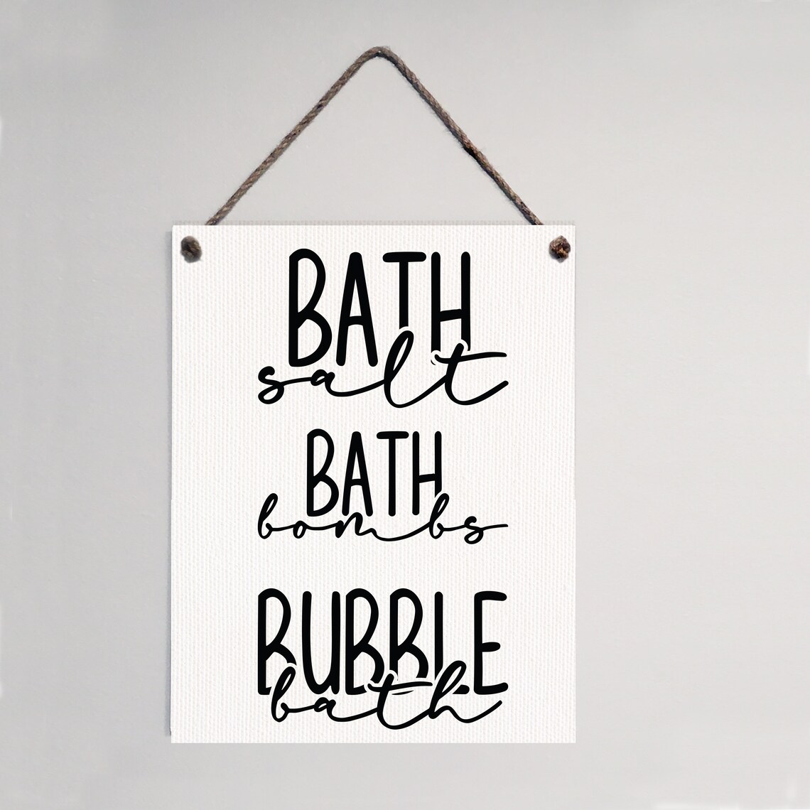 Bathroom Wall Decor, Hanging Rope Board Options - Image 2