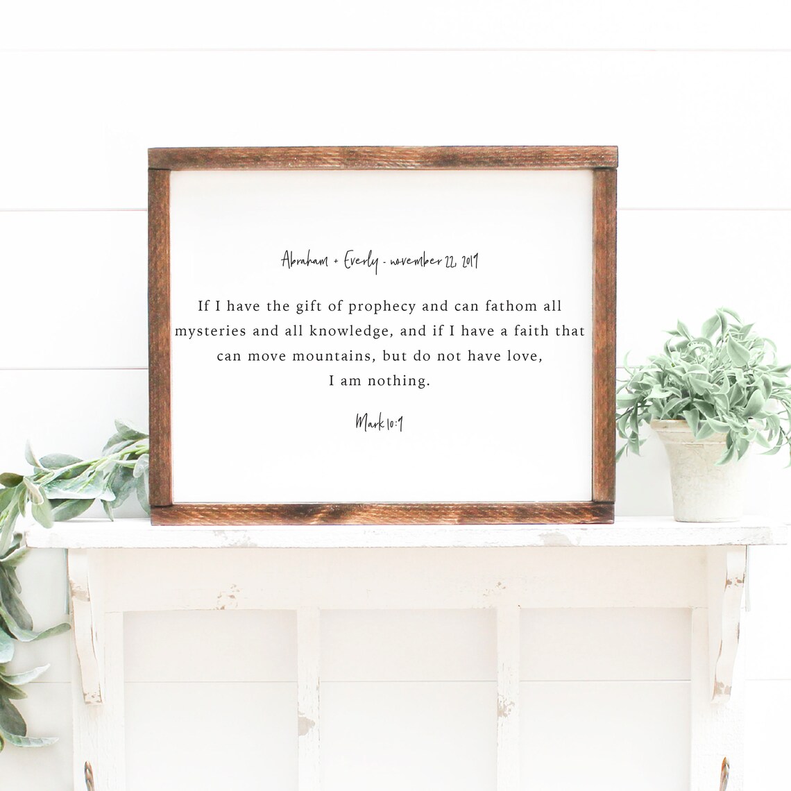 Custom Wedding Bible Verse Wall Art Print, Religious Gift - Image 2