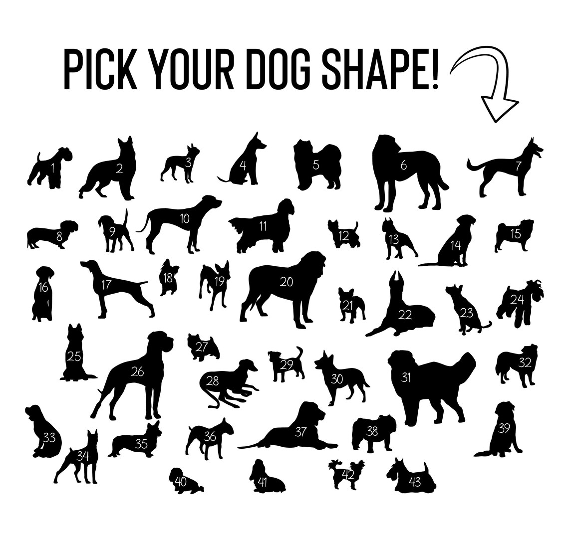 Personalized Pug Silhouette Photo Collage Dog Memorial Poster - Image 2