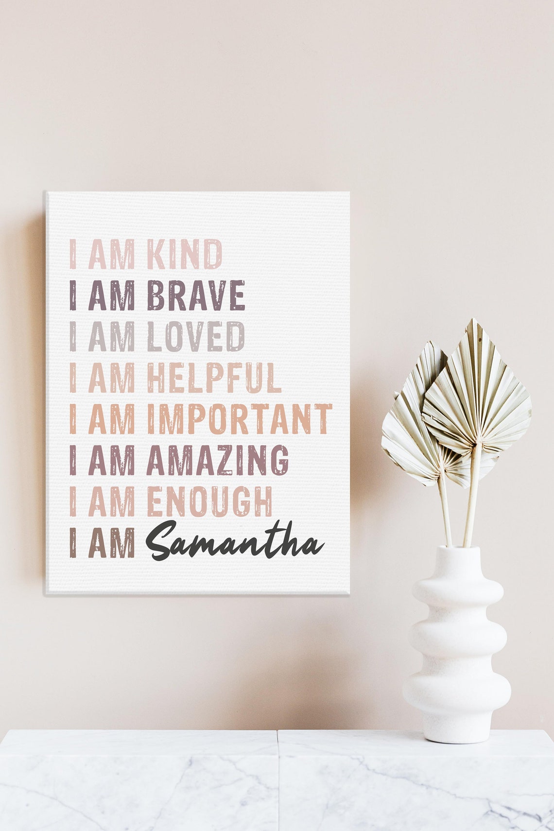 Personalized I Am Enough Kids Affirmation Custom Name Poster - Image 3
