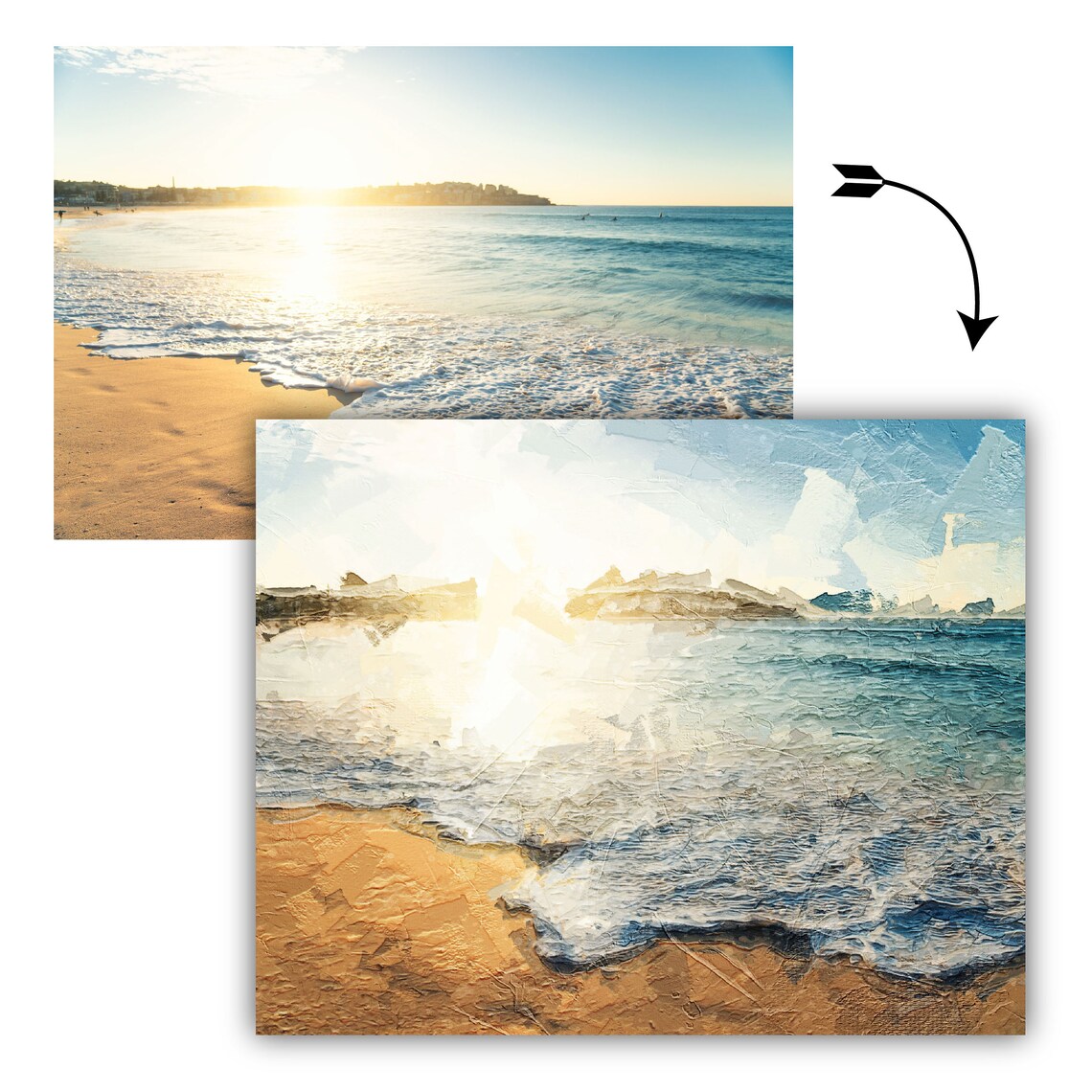 Custom Photo Oil-Effect Portrait Wall Art Print - Image 3
