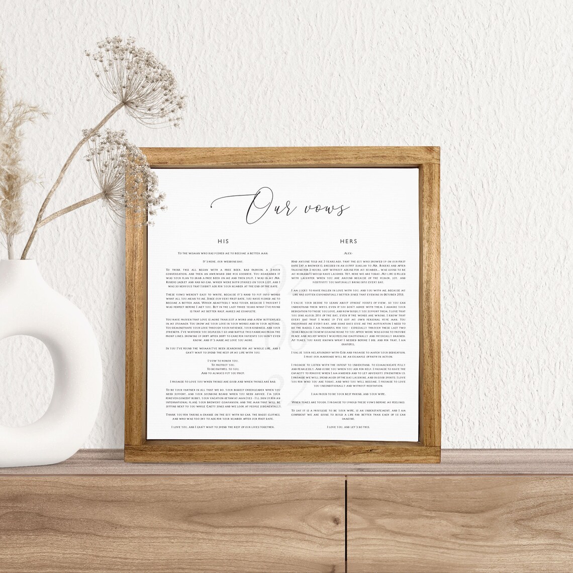 Our Wedding Vows, Anniversary Gift - Image 3