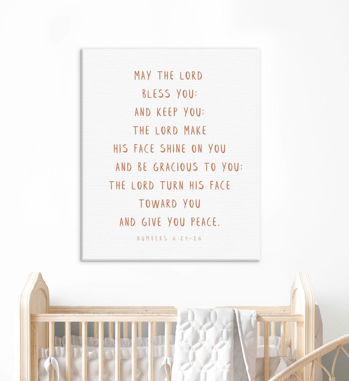 May The Lord Bless You And Keep You Numbers 624 26 Boho Bible Verse Christian Nursery Framed Unframed And Rope Board Options - Image 3