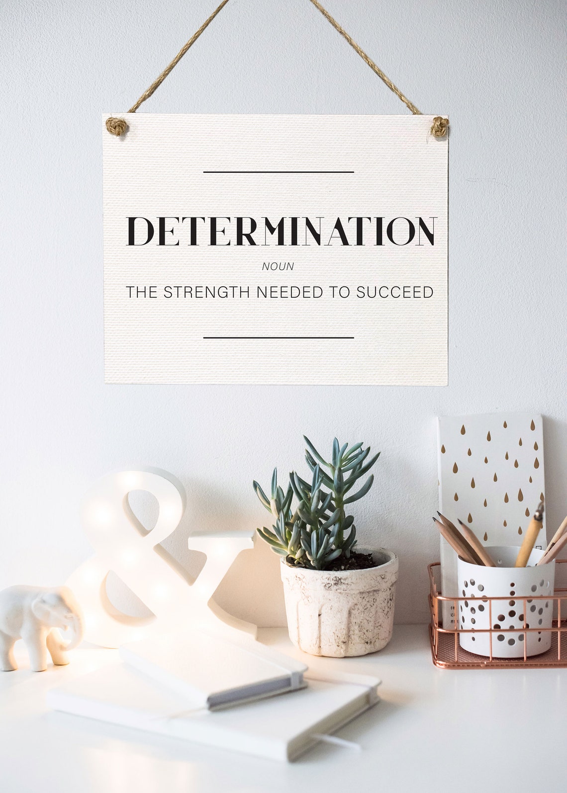 Determination Noun Definition Strength Needed to Succeed Poster - Image 2