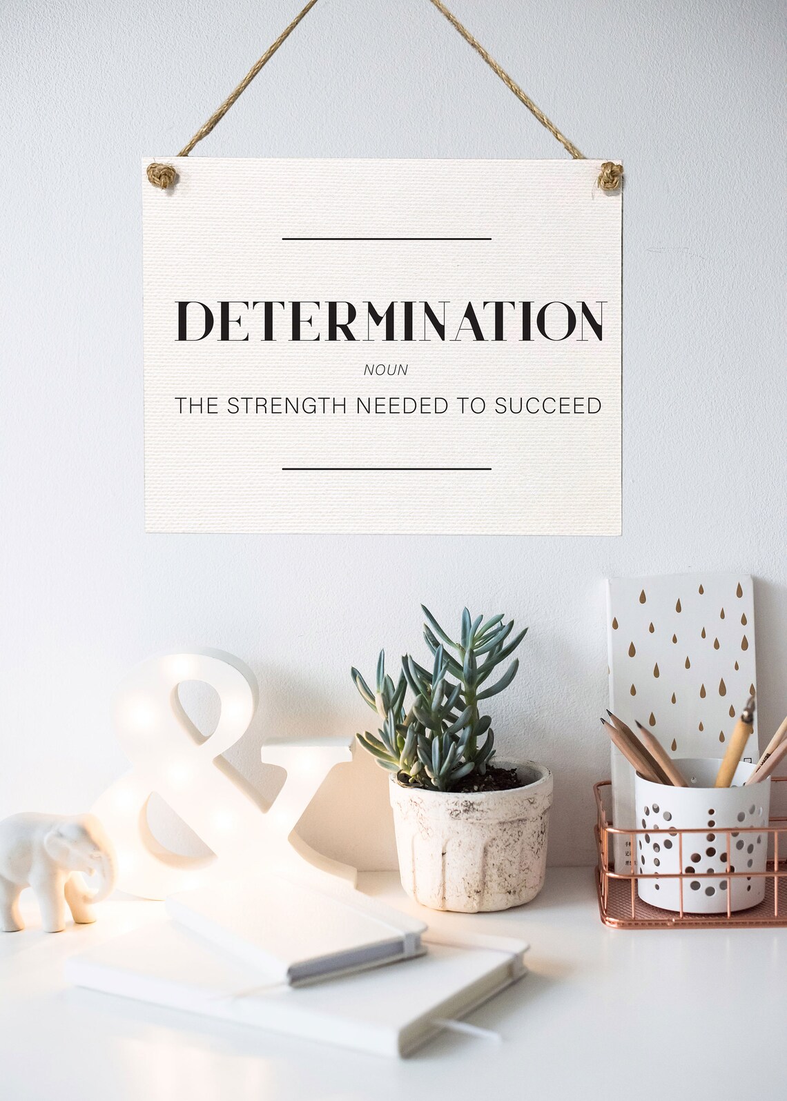 The Definition Of Determination Inspirational Office Decor Motivational Work Signs Positivity Inspiring Wall Hangings - Image 2