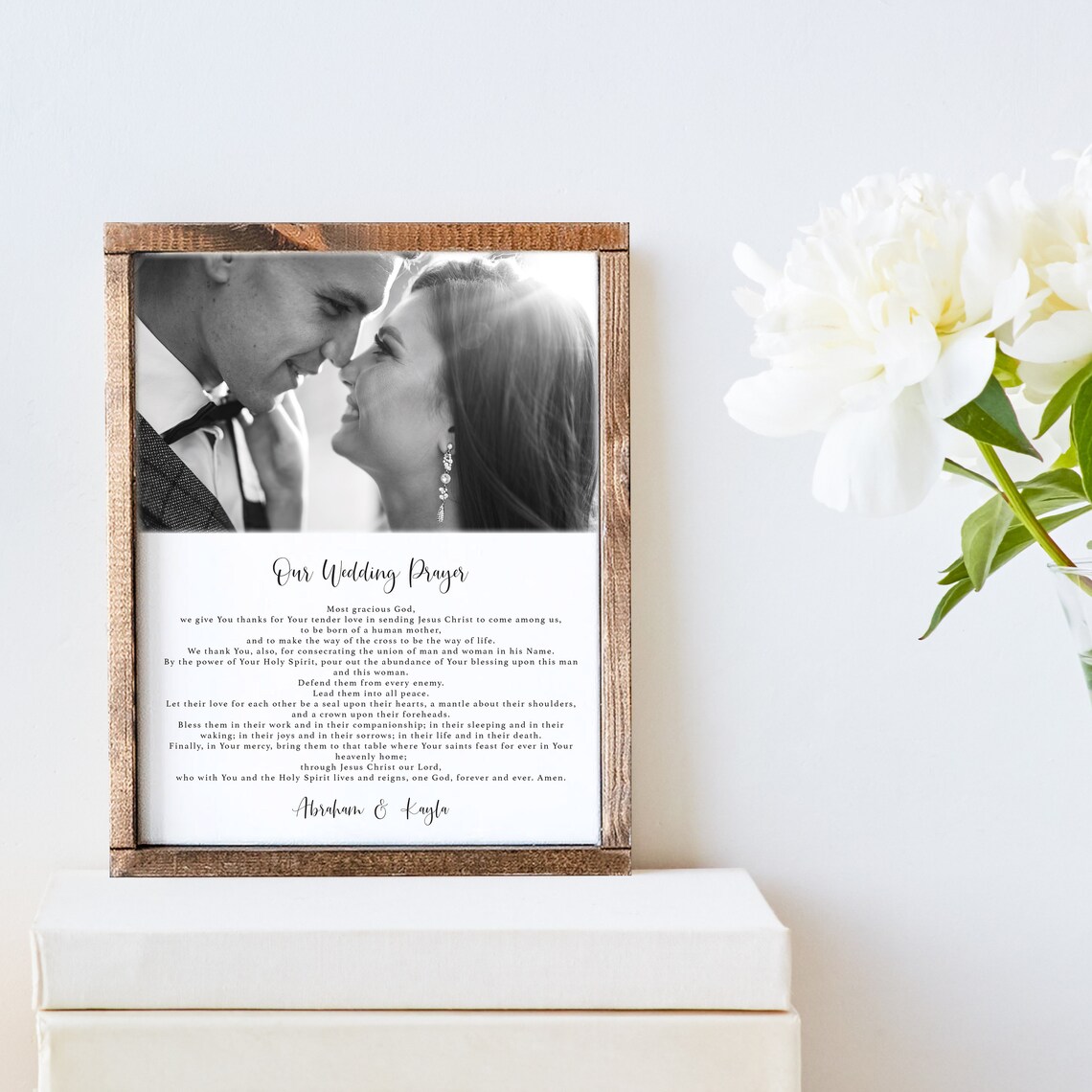 Our Wedding Prayer Custom Religious Wall Art Print - Image 3