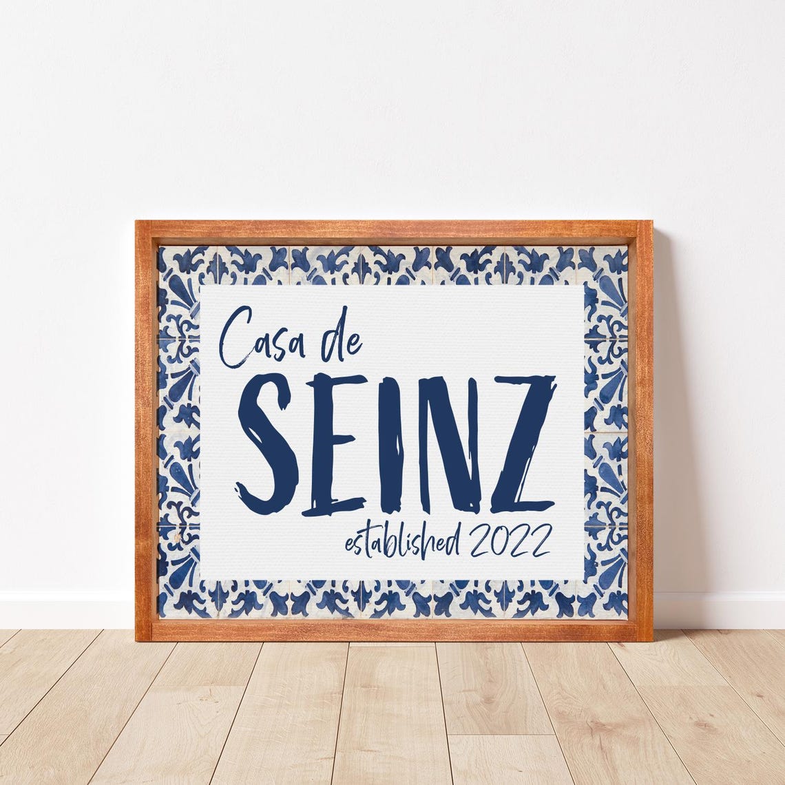 Personalized Casa De Family Name Sign Spanish Tile Decor Poster - Image 2