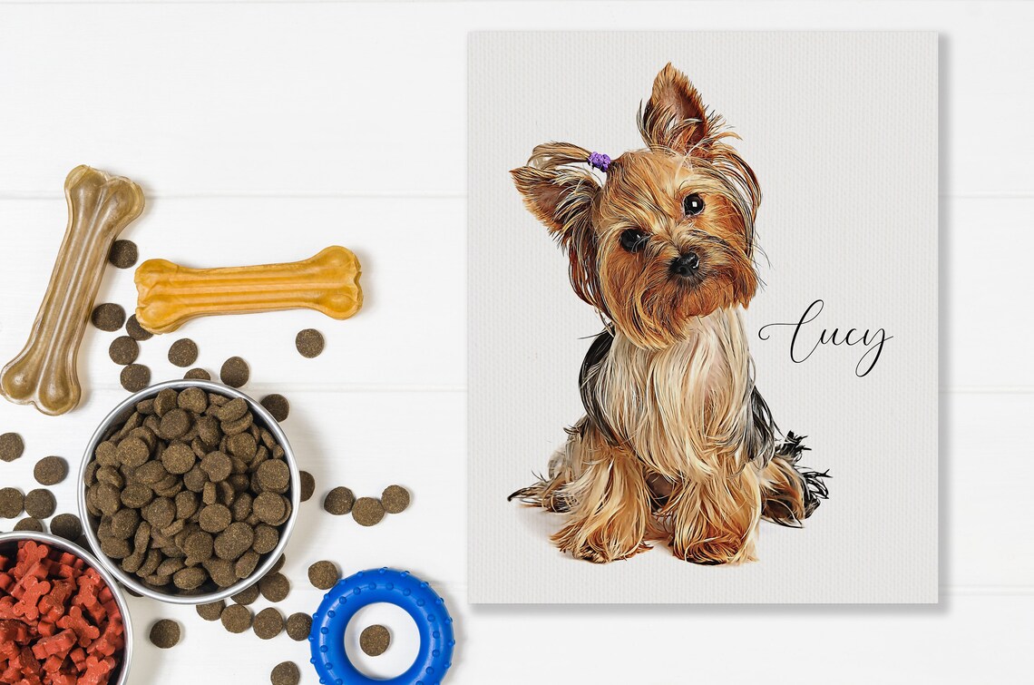 Custom Oil Pet Portrait, Pet Memorial Wall Art Print - Image 3