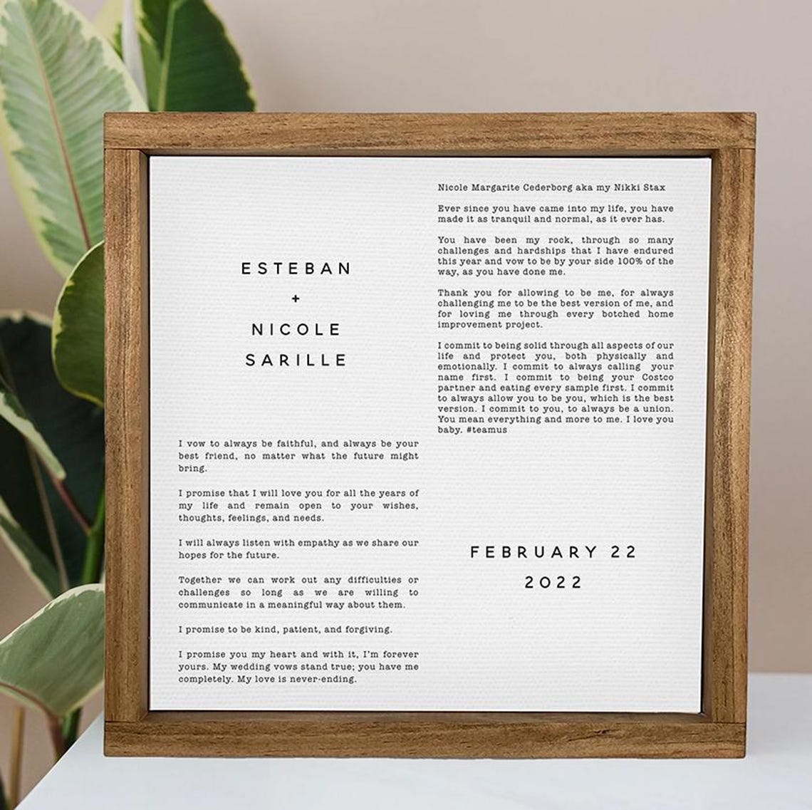 Your Vows Personalized Anniversary Gift - Image 2