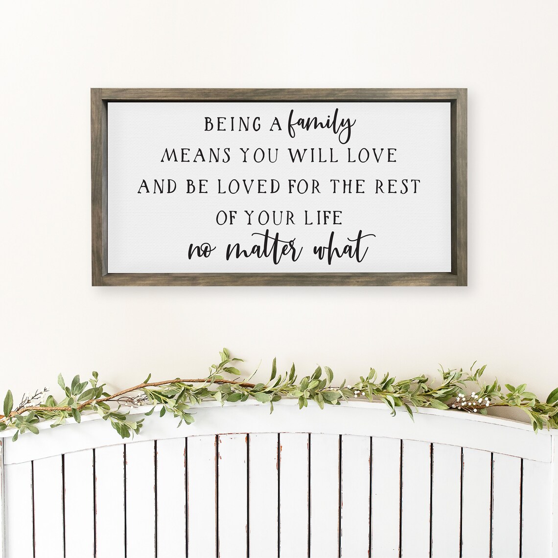 Being A Family Means Love And Be Loved Quote Farmhouse Poster - Image 3