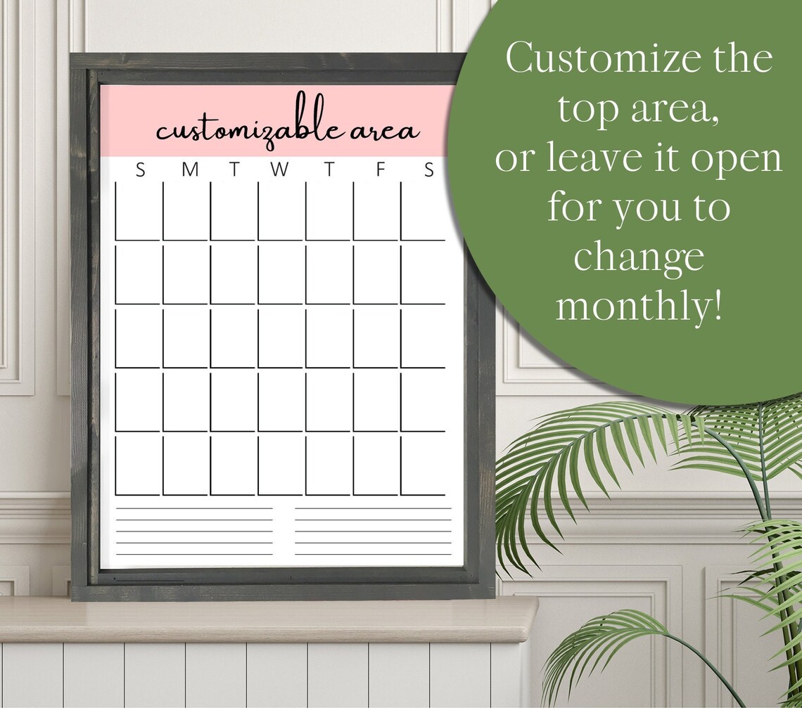 Month Of Dry Erase Monthly Calendar Board Family Planner Poster - Image 2